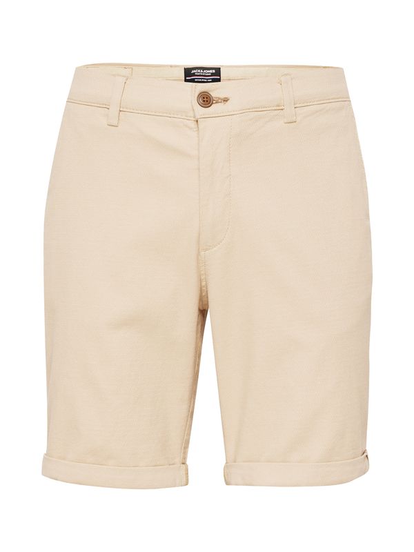 JACK & JONES JACK & JONES Chino hlače 'Fury'  bež / bela