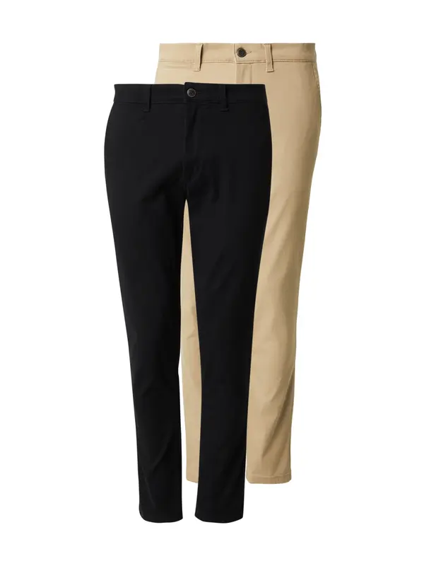 JACK & JONES JACK & JONES Chino hlače 'JJIMarco Dave'  pesek / črna
