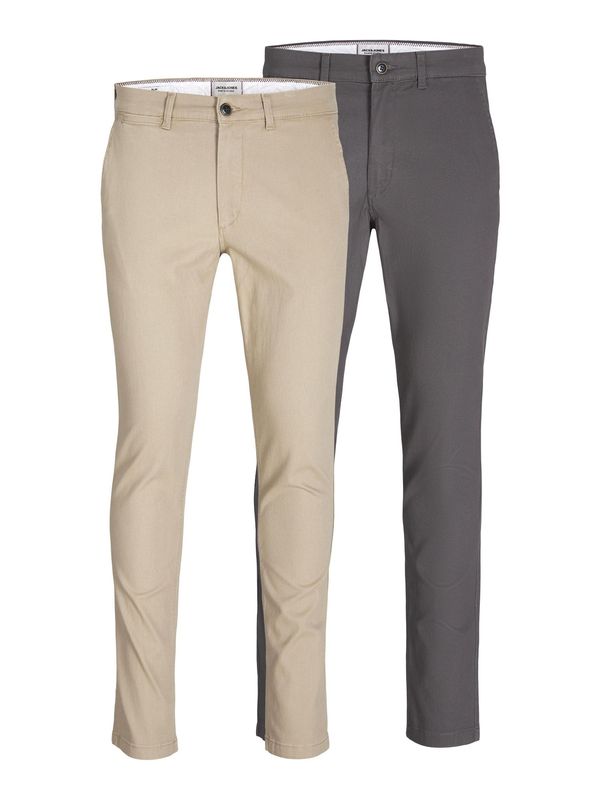 JACK & JONES JACK & JONES Chino hlače 'JJIMarco JJDave'  grafit / greige