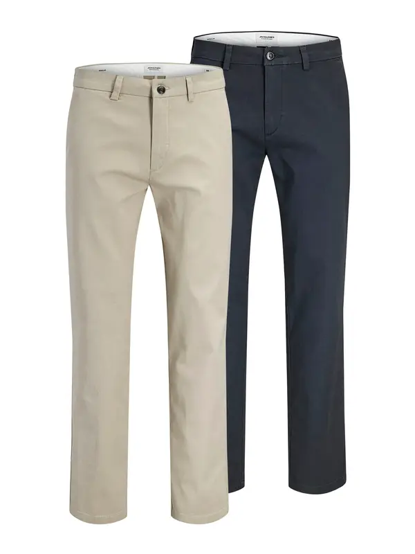 JACK & JONES JACK & JONES Chino hlače 'JPSTOLLIE DYLAN'  bež / mornarska