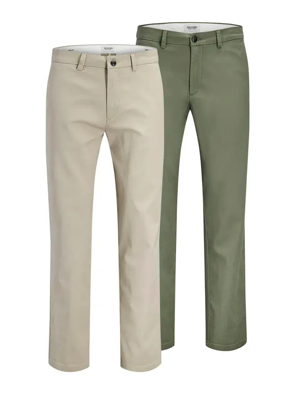 JACK & JONES JACK & JONES Chino hlače 'JPSTOLLIE DYLAN'  svetlo siva / oliva