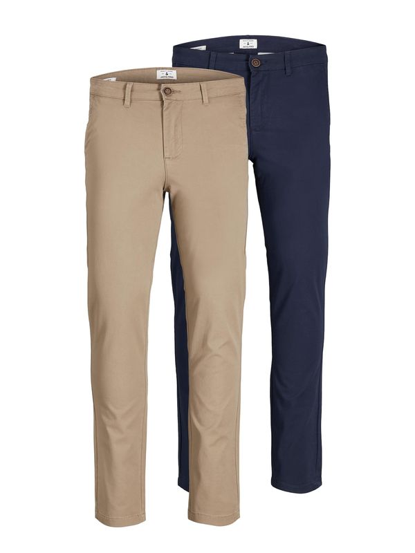 JACK & JONES JACK & JONES Chino hlače 'Marco'  bež / temno modra