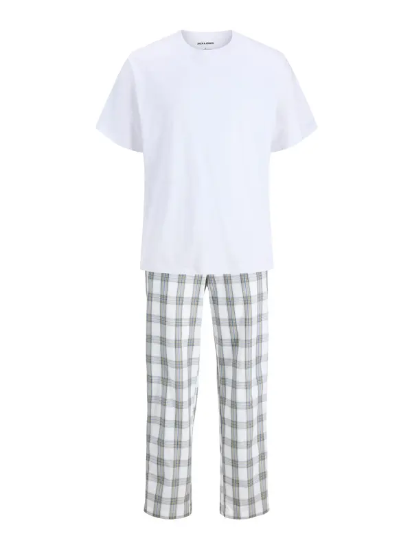 JACK & JONES JACK & JONES Dolga pižama 'JACLuca'  mornarska / siva / črna / bela