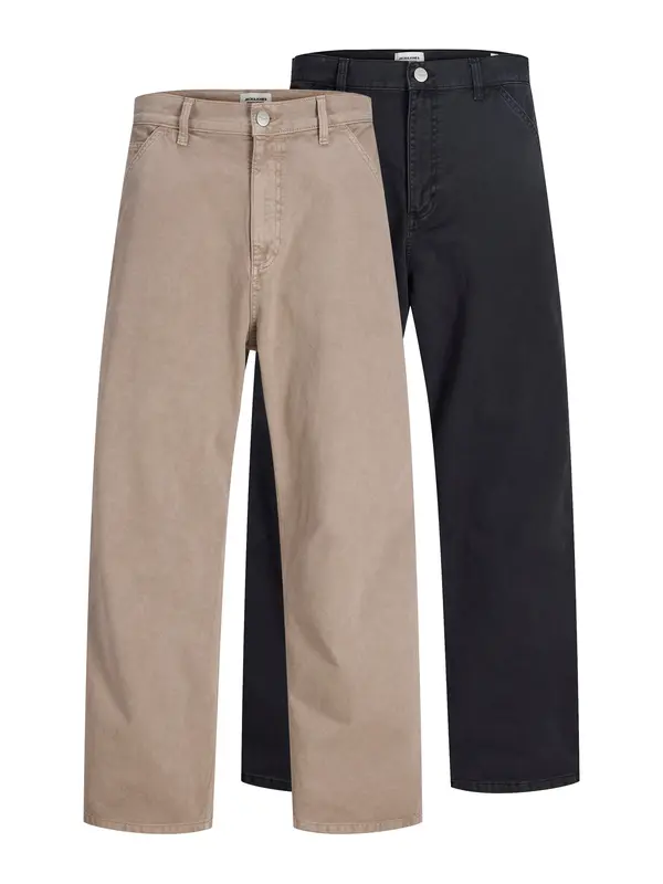 JACK & JONES JACK & JONES Hlače 'JPSTALEX RAYE WORKER'  rjava / črna