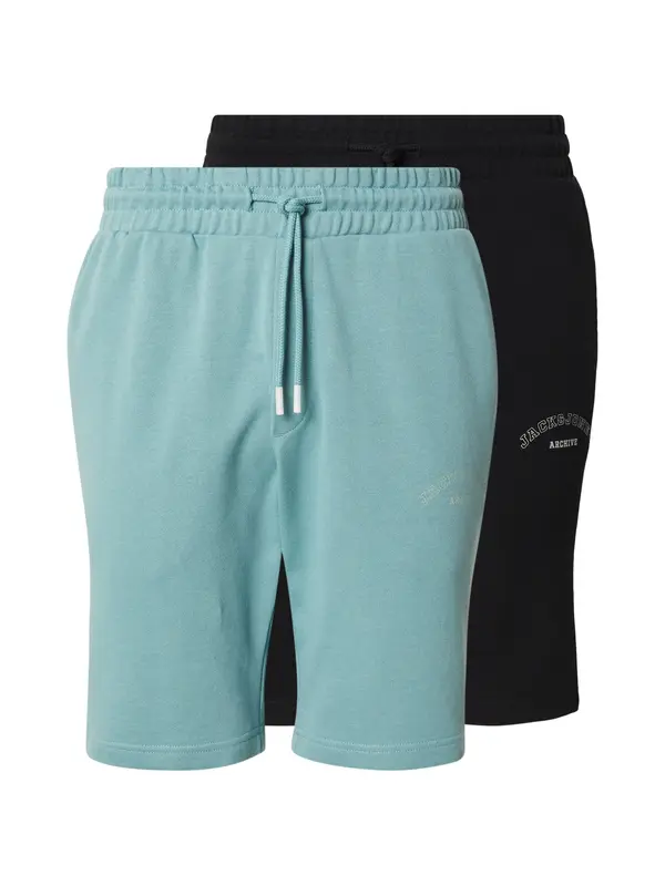 JACK & JONES JACK & JONES Hlače 'JPSTGORDON'  pastelno zelena / črna