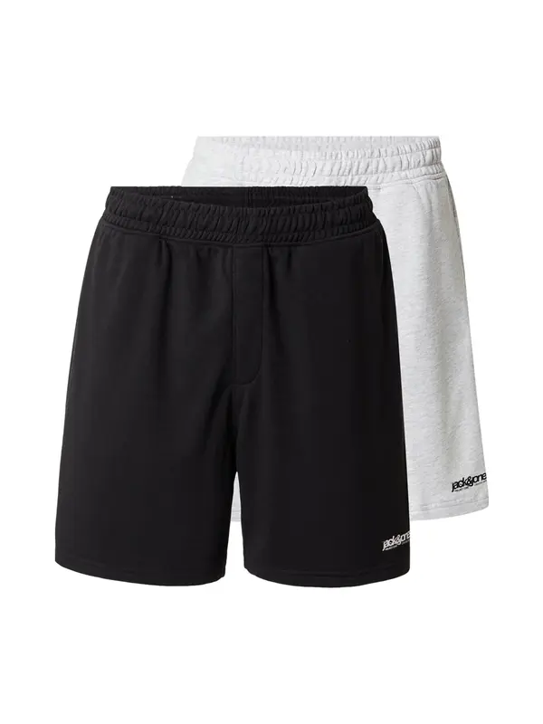 JACK & JONES JACK & JONES Hlače 'JWHKARL UNION'  črna / pegasto bela