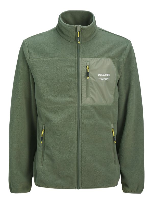JACK & JONES JACK & JONES Jopa iz flisa 'JJTHEO'  oliva / bela