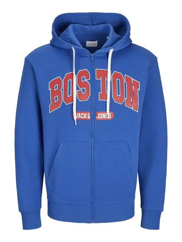 JACK & JONES JACK & JONES Jopa na zadrgo 'Bradley'  modra / rdeča / bela