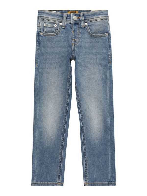 Jack & Jones Junior Jack & Jones Junior Kavbojke 'GLENN'  moder denim / svetlo rjava