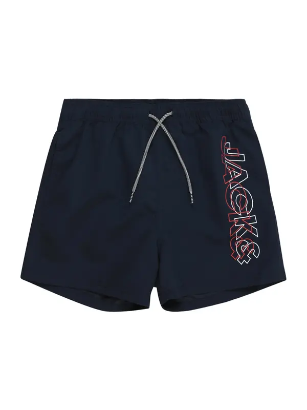 Jack & Jones Junior Jack & Jones Junior Kratke kopalne hlače 'JPSTFiji'  mornarska / rdeča / bela