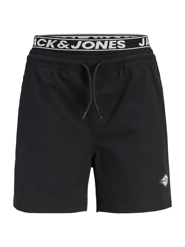Jack & Jones Junior Jack & Jones Junior Kratke kopalne hlače 'JPSTMaui'  črna / bela