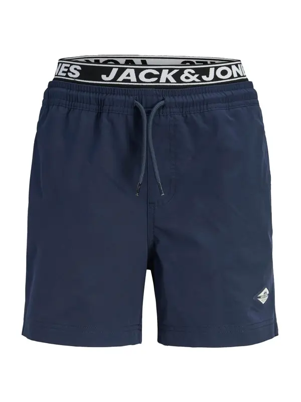 Jack & Jones Junior Jack & Jones Junior Kratke kopalne hlače 'JPSTMaui'  mornarska / črna / bela