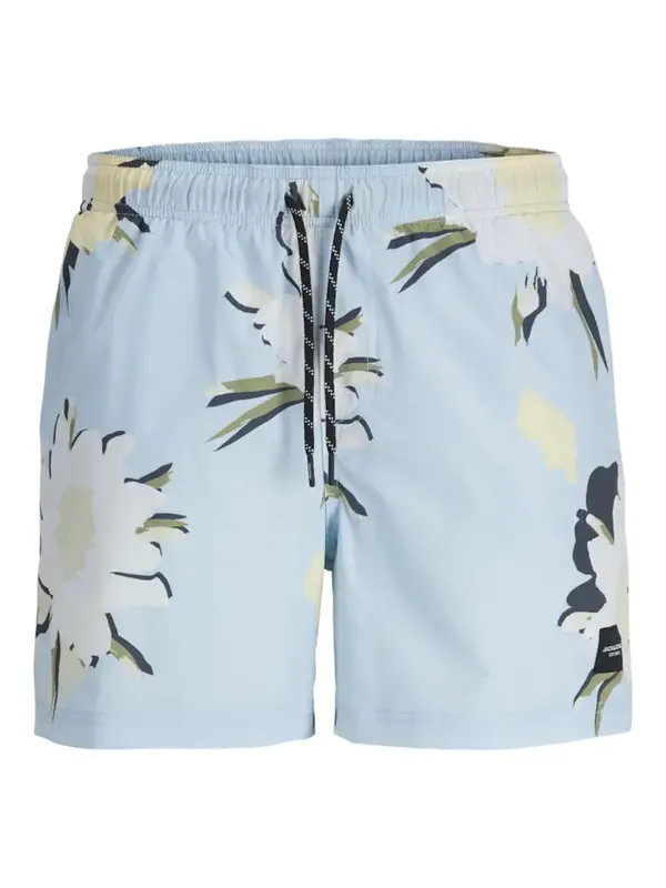 Jack & Jones Junior Jack & Jones Junior Kratke kopalne hlače 'JPSTMaui'  svetlo modra / zelena / črna / bela