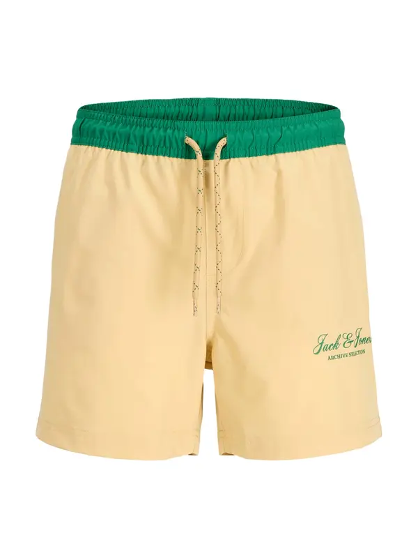 Jack & Jones Junior Jack & Jones Junior Kratke kopalne hlače 'Maui Archive'  rumena / zelena