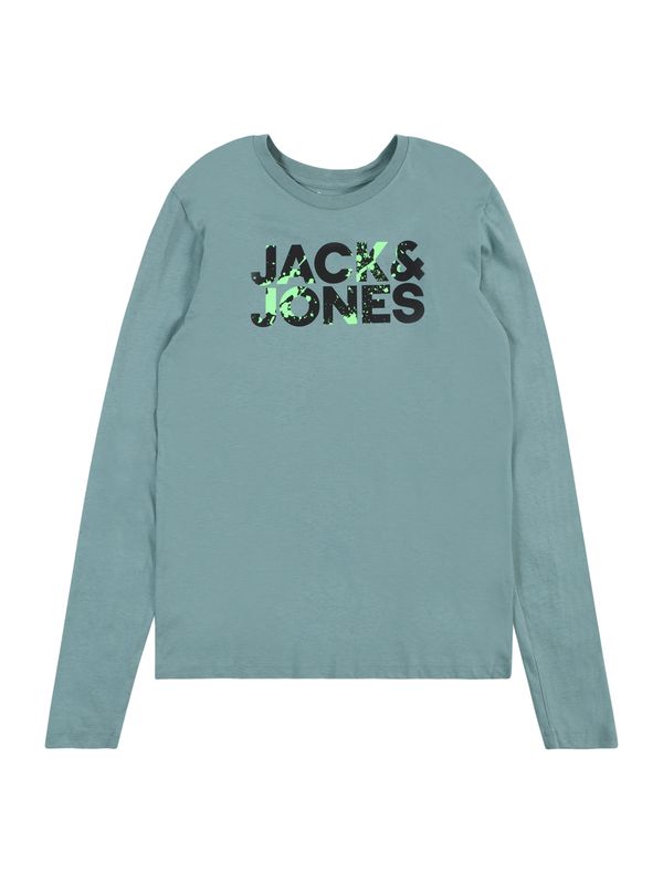 Jack & Jones Junior Jack & Jones Junior Majica 'COMMERCIAL'  siva / svetlo zelena / črna