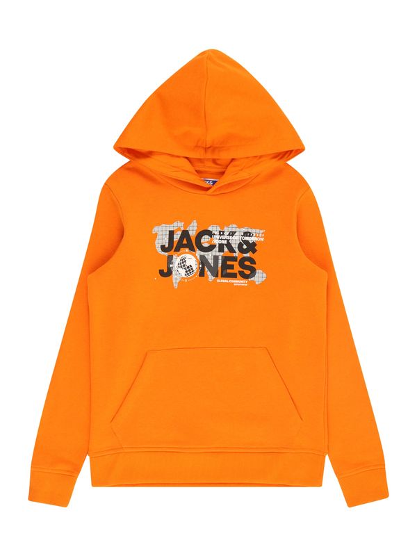 Jack & Jones Junior Jack & Jones Junior Majica 'Dust'  siva / oranžna / črna / bela