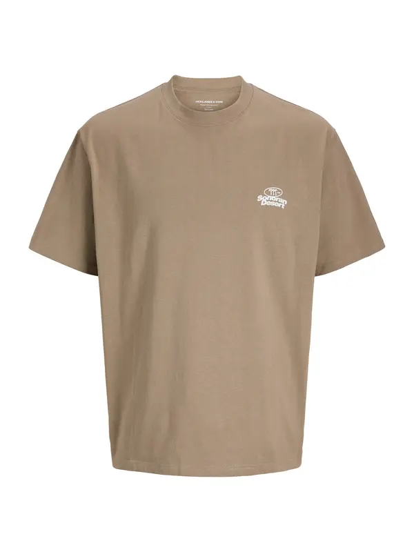 Jack & Jones Junior Jack & Jones Junior Majica 'JCO Retreat Typographic'  temno bež / limona / bela