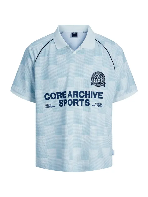 Jack & Jones Junior Jack & Jones Junior Majica 'JCOBreeze Football'  mornarska / svetlo modra