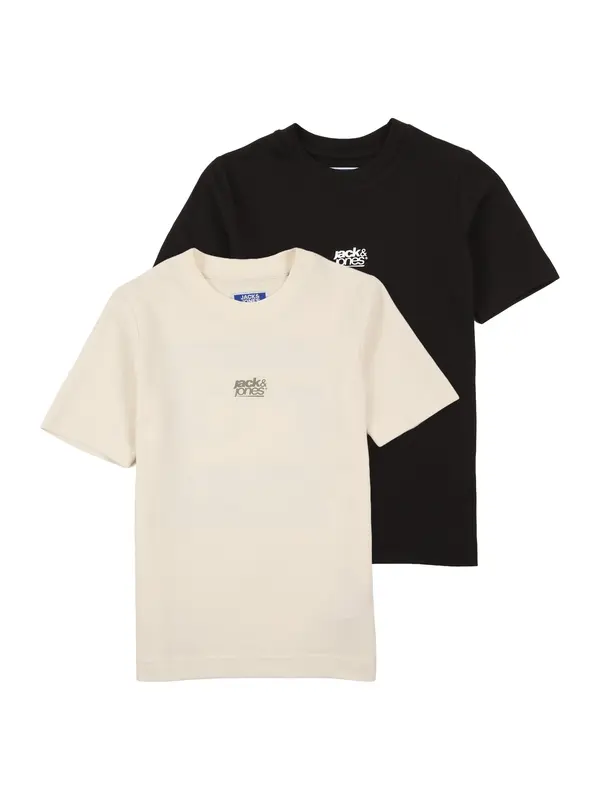 Jack & Jones Junior Jack & Jones Junior Majica 'JCOBREEZE'  pesek / kaki / črna / bela
