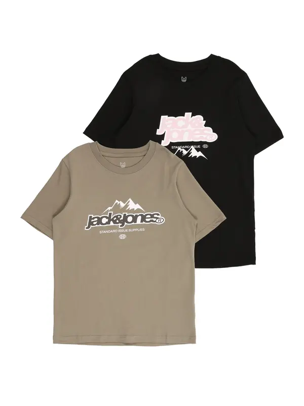 Jack & Jones Junior Jack & Jones Junior Majica 'JCOFLARE'  dimno-siva / puder / črna / bela