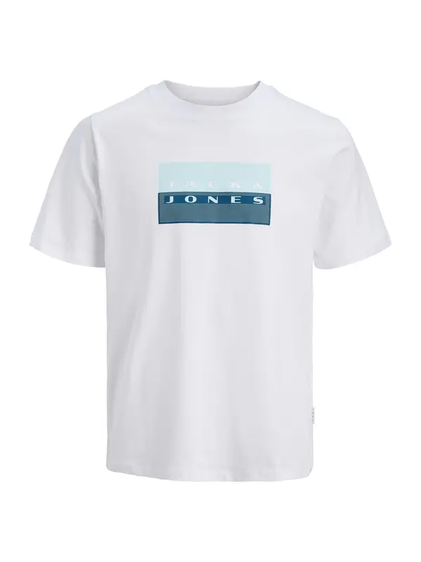 Jack & Jones Junior Jack & Jones Junior Majica 'JCOFUSION DOTS'  marine / svetlo modra / bela