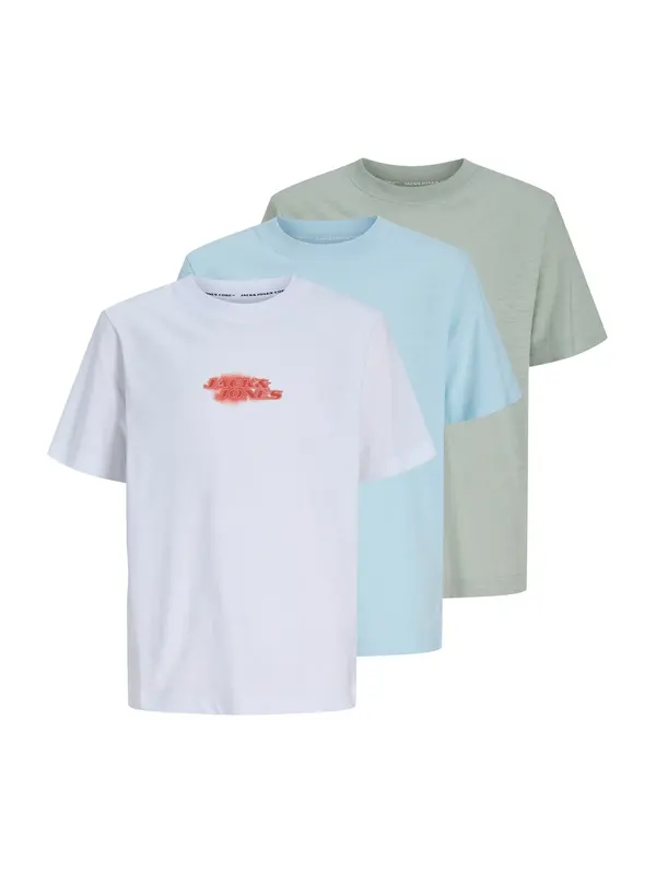 Jack & Jones Junior Jack & Jones Junior Majica 'JCOFusion'  svetlo modra / zelena / rdeča / bela