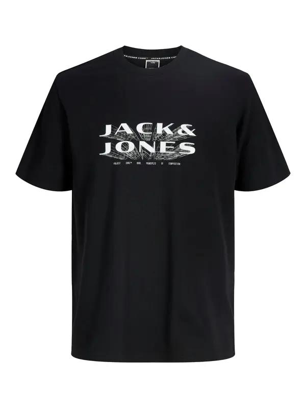 Jack & Jones Junior Jack & Jones Junior Majica 'JCOFusion'  svetlo siva / črna / bela