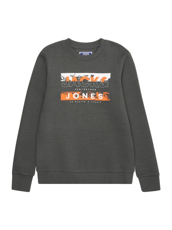 Jack & Jones Junior Jack & Jones Junior Majica 'JCOKONTA'  temno siva / oranžna / bela