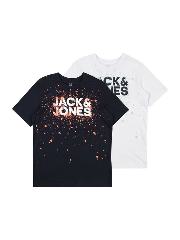 Jack & Jones Junior Jack & Jones Junior Majica 'JCOSPLASH'  marine / pastelno zelena / svetlo oranžna / bela