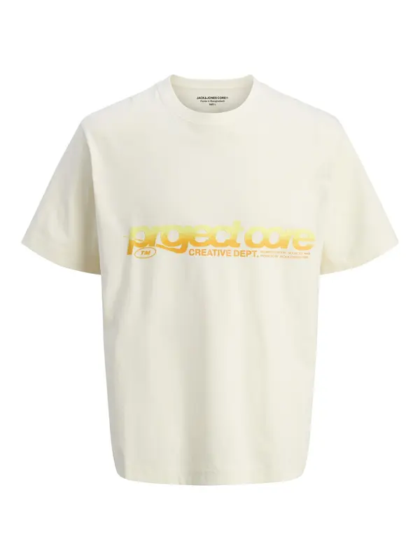 Jack & Jones Junior Jack & Jones Junior Majica 'JCOUnion Summer'  rumena / oranžna / off-bela