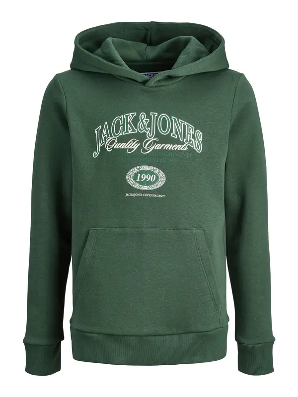 Jack & Jones Junior Jack & Jones Junior Majica 'JJARI'  temno zelena / bela