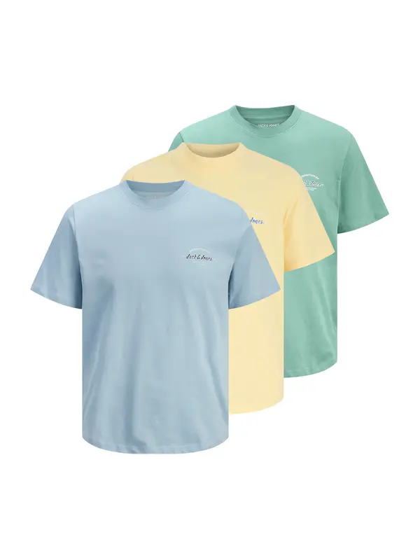 Jack & Jones Junior Jack & Jones Junior Majica 'JJBRANDON'  svetlo modra / rumena / svetlo zelena / bela