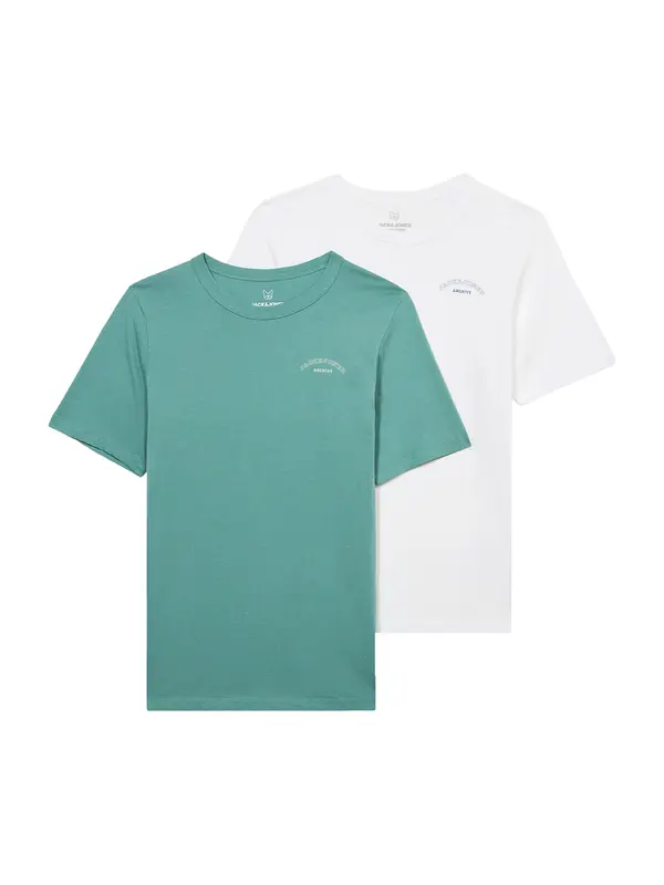 Jack & Jones Junior Jack & Jones Junior Majica 'JJCOLLEGE'  mornarska / smaragd / bela