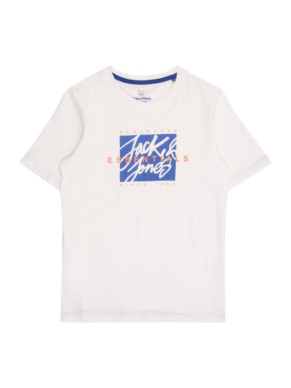 Jack & Jones Junior Jack & Jones Junior Majica 'JJCOLTON'  modra / mandarina / bela