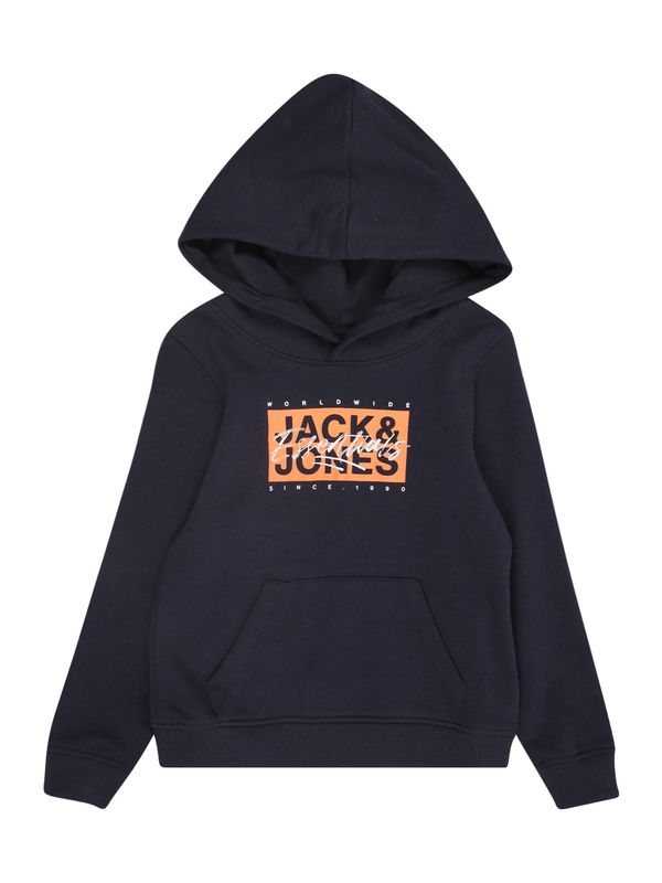 Jack & Jones Junior Jack & Jones Junior Majica 'JJCOLTON'  nočno modra / oranžna / bela