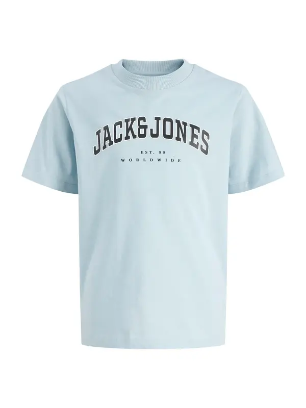 Jack & Jones Junior Jack & Jones Junior Majica 'JJECaleb'  pastelno modra / črna / bela