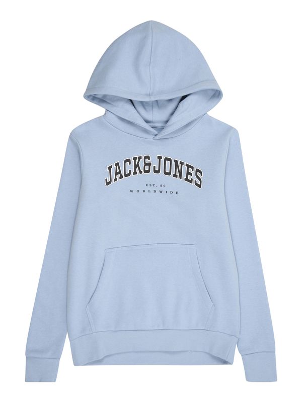 Jack & Jones Junior Jack & Jones Junior Majica 'JJECALEB'  svetlo modra / črna / bela