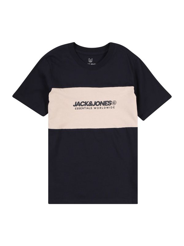 Jack & Jones Junior Jack & Jones Junior Majica 'JJELEGACY'  ecru / mornarska