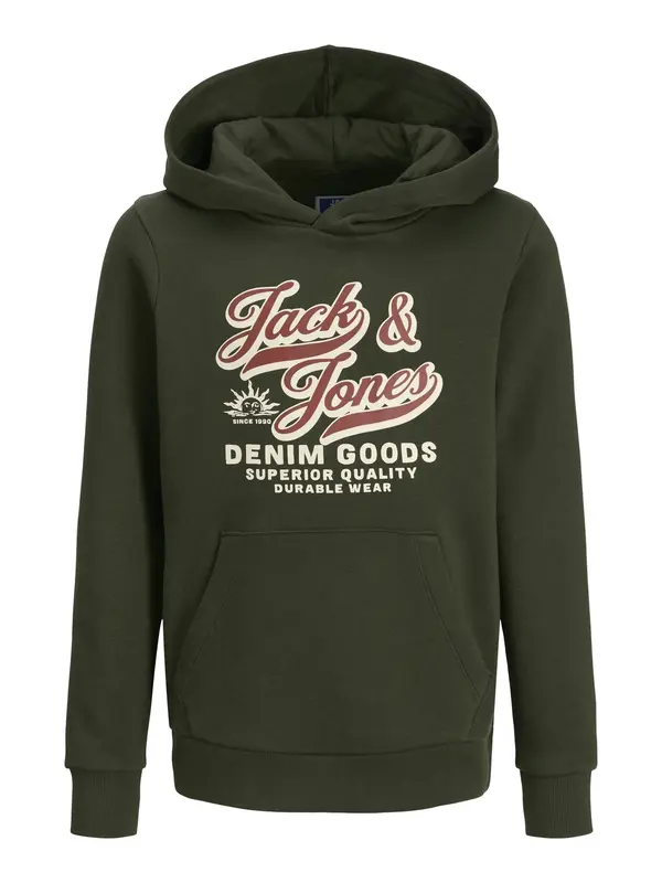 Jack & Jones Junior Jack & Jones Junior Majica 'JJELOGO'  bež / zelena / bela