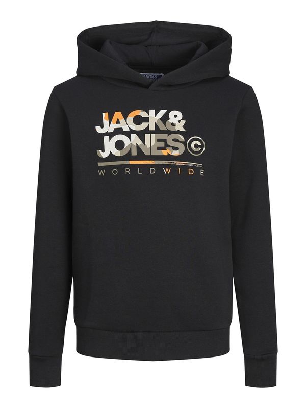 Jack & Jones Junior Jack & Jones Junior Majica 'JJLuke'  barva blata / svetlo siva / temno oranžna / črna