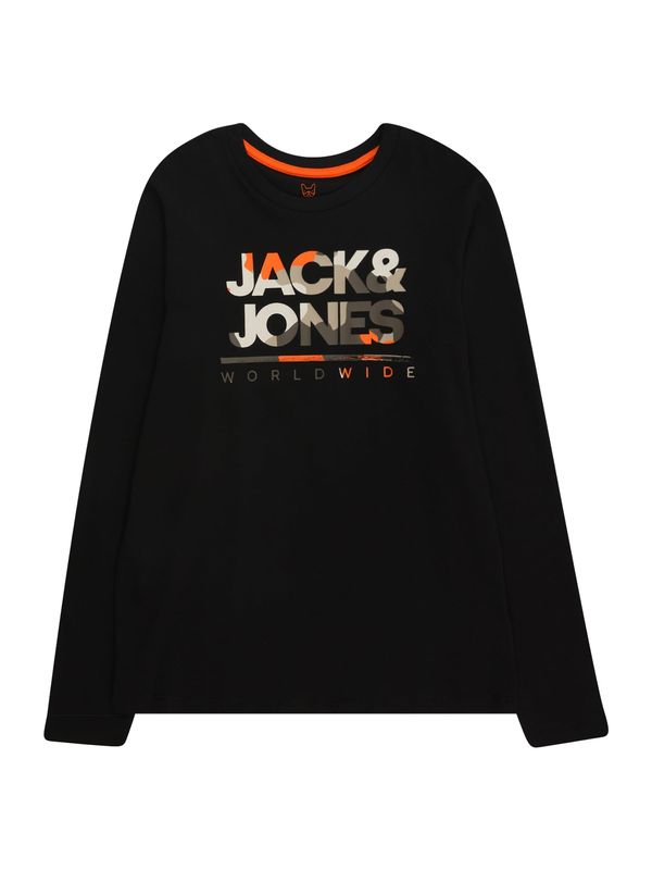 Jack & Jones Junior Jack & Jones Junior Majica 'JJLUKE'  bež / temno siva / oranžna / črna