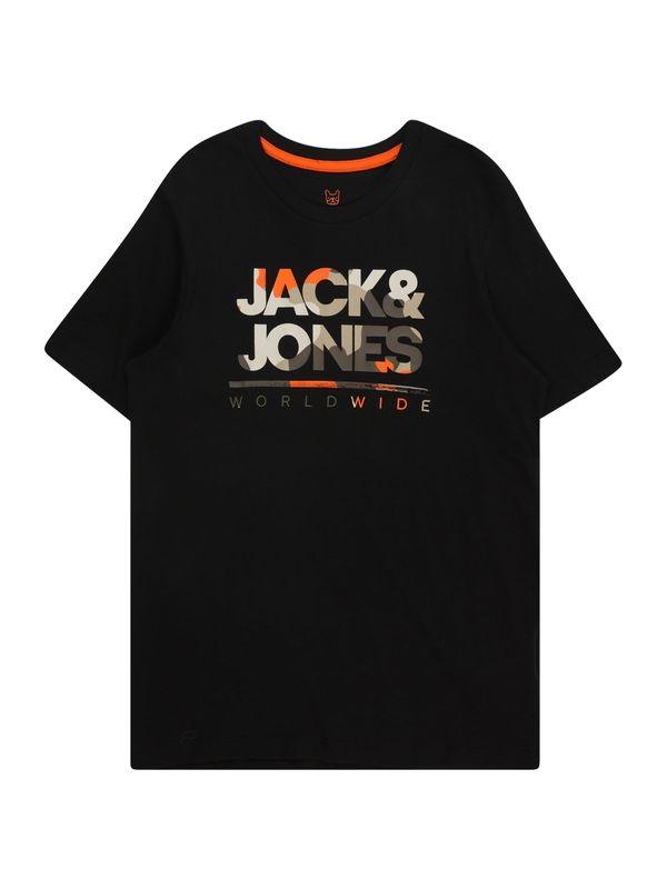 Jack & Jones Junior Jack & Jones Junior Majica 'JJLuke'  bež / temno siva / oranžna / črna