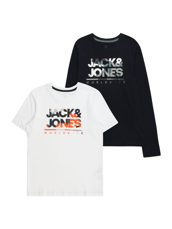 Jack & Jones Junior Jack & Jones Junior Majica 'JJLUKE'  mornarska / siva / oranžna / bela