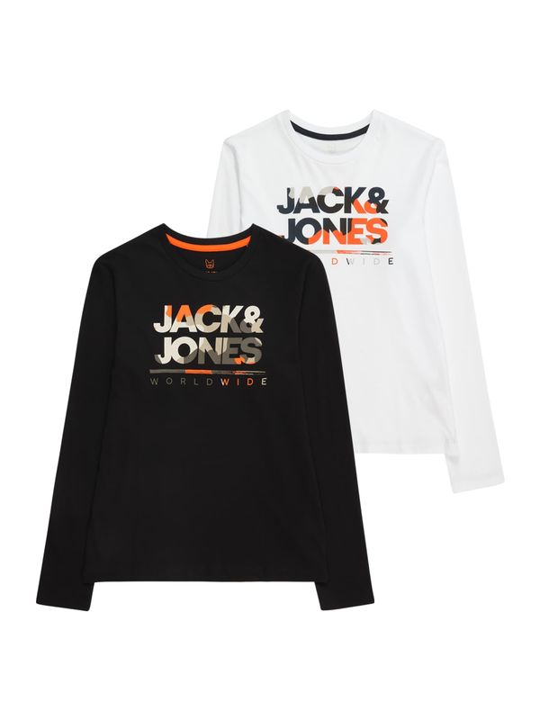 Jack & Jones Junior Jack & Jones Junior Majica 'JJLuke'  mornarska / siva / oranžna / bela