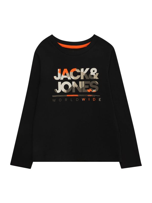 Jack & Jones Junior Jack & Jones Junior Majica 'JJLUKE'  siva / temno siva / oranžna / črna