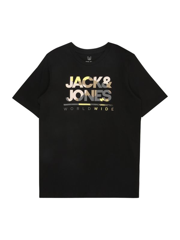 Jack & Jones Junior Jack & Jones Junior Majica 'JJLuke'  temno bež / svetlo rumena / siva / črna