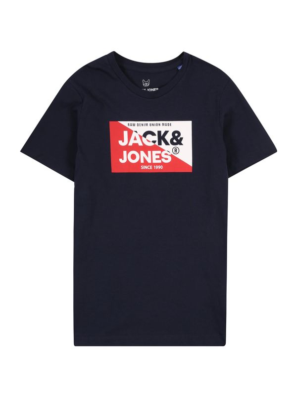 Jack & Jones Junior Jack & Jones Junior Majica 'JJNOLAN'  mornarska / rdeča / off-bela