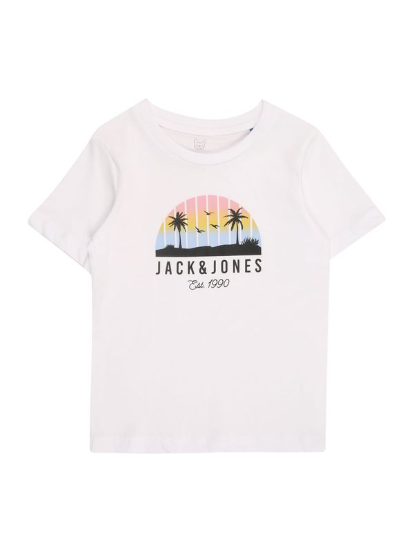 Jack & Jones Junior Jack & Jones Junior Majica 'JJPALM'  svetlo modra / roza / črna / bela
