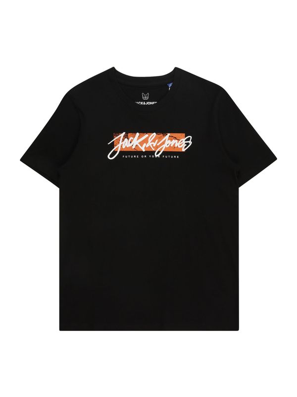 Jack & Jones Junior Jack & Jones Junior Majica 'JJTILEY'  oranžna / črna / bela