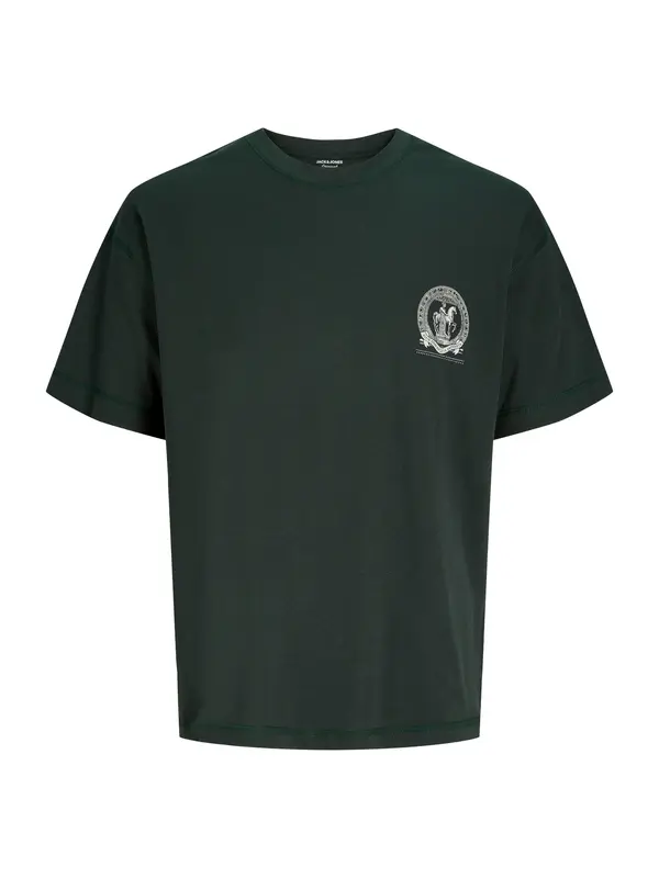 Jack & Jones Junior Jack & Jones Junior Majica 'JORARGOS'  temno zelena / bela